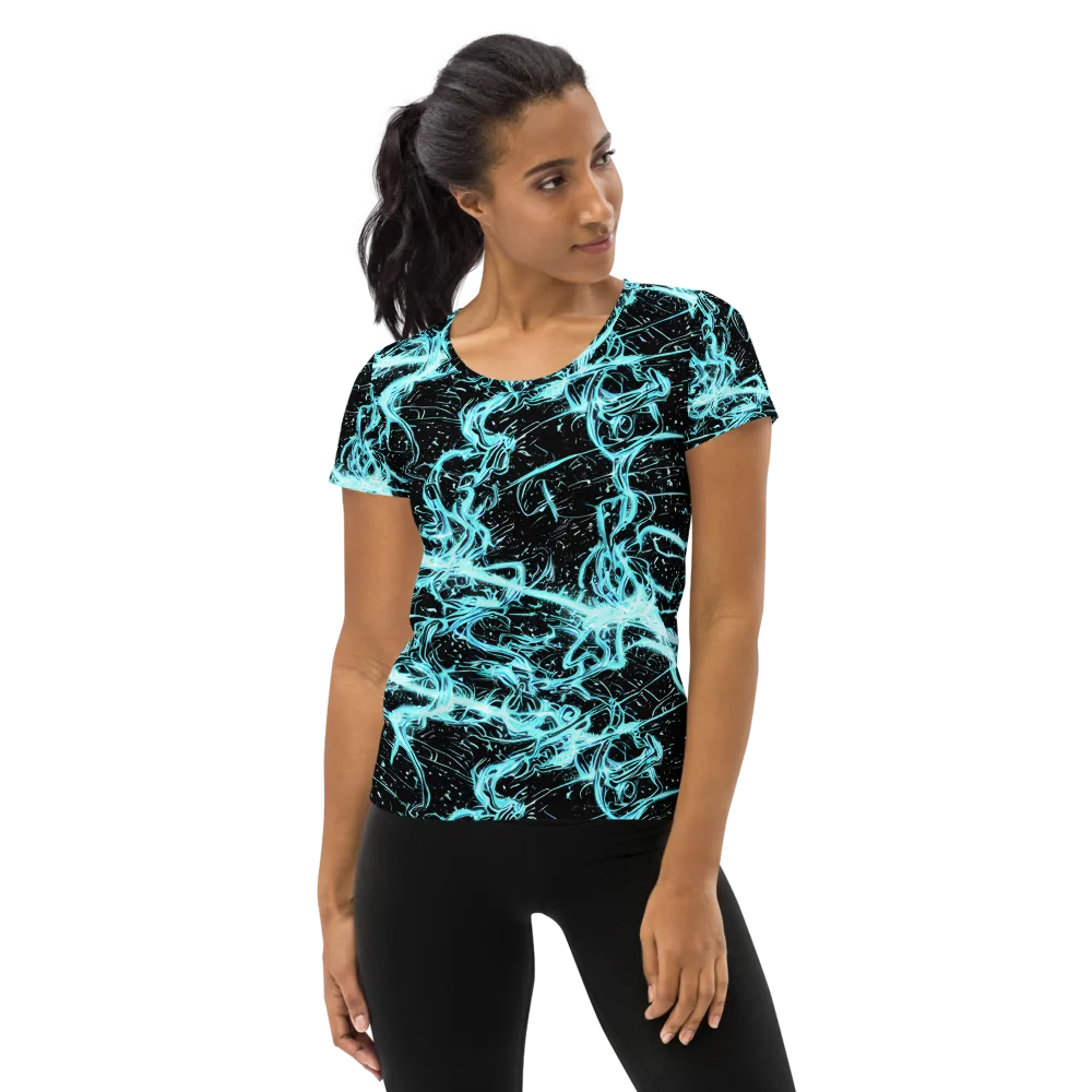 Snyder Swirls on Women's Athletic T-Shirt — Front