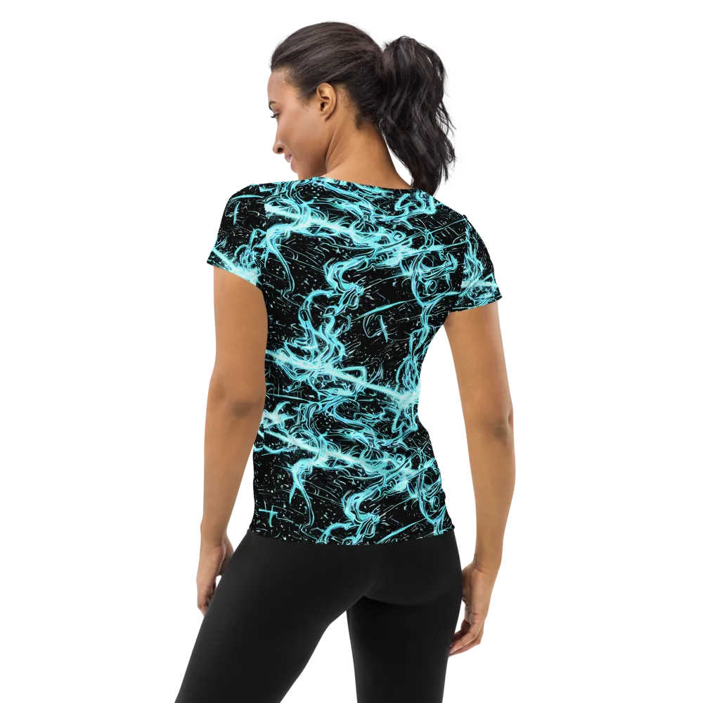 Snyder Swirls on Women's Athletic T-Shirt — Back
