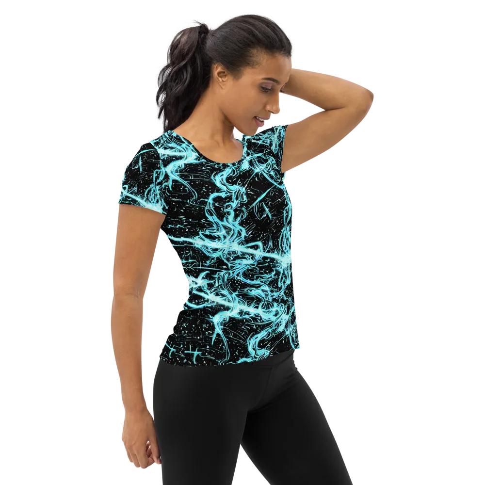 Snyder Swirls on Women's Athletic T-Shirt — Right