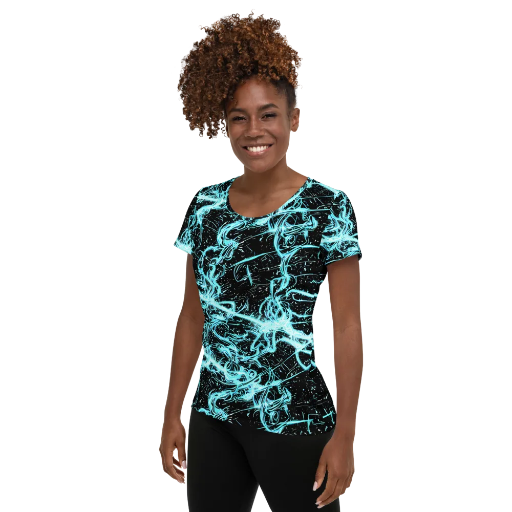 Snyder Swirls on Women's Athletic T-Shirt — Left