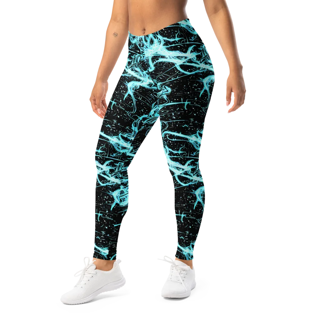 Snyder Swirls on Leggings — Left Front