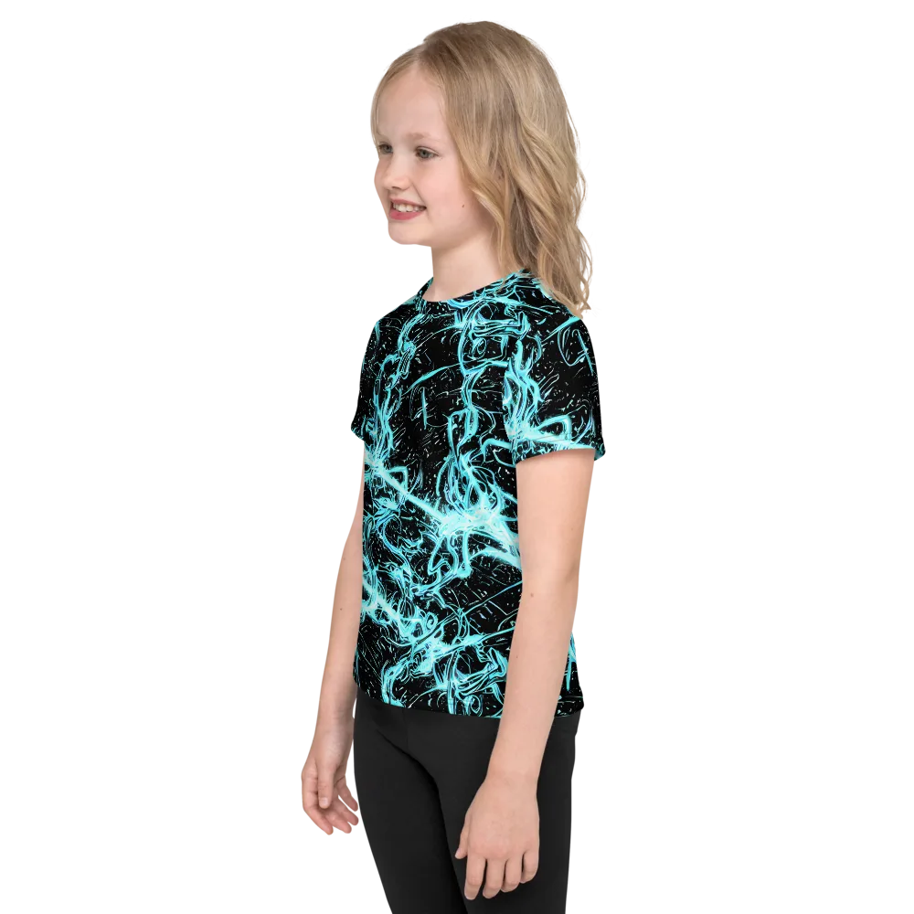 Snyder Swirls on Kids Crew Neck T-Shirt — Left