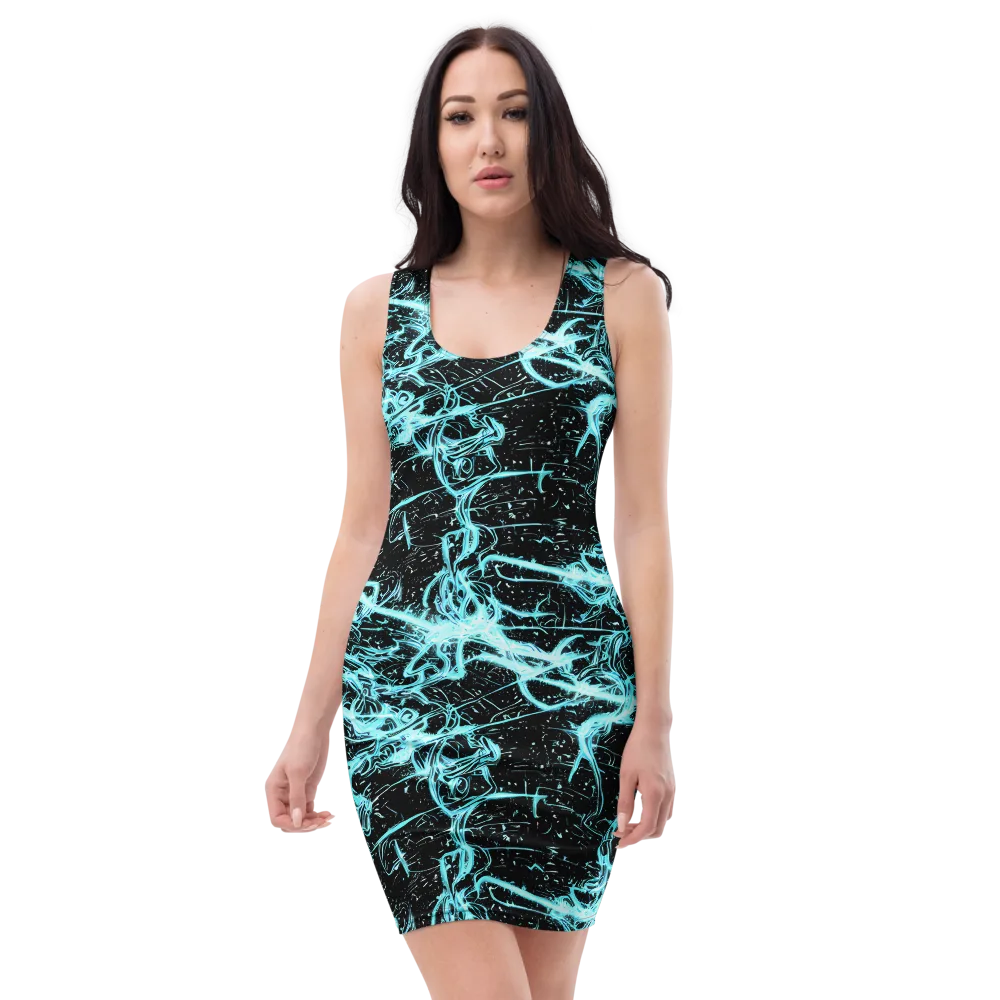 Snyder Swirls on Bodycon Dress — Front