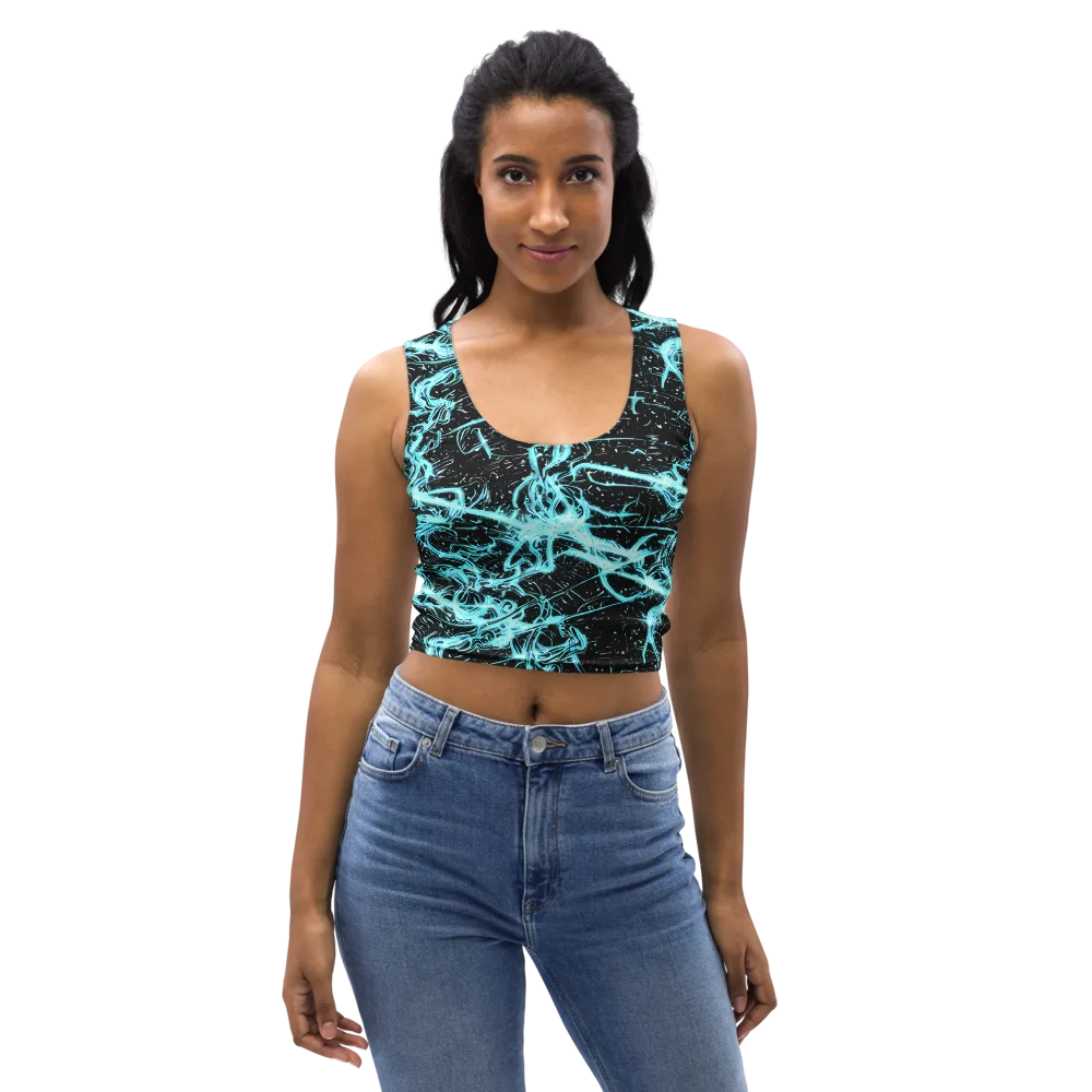 Snyder Swirls on Crop Top — Front
