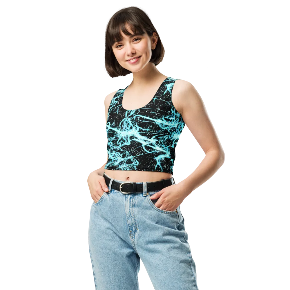Snyder Swirls on Crop Top — Front