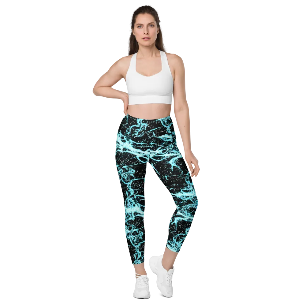 Snyder Swirls on Leggings with Pockets — Front