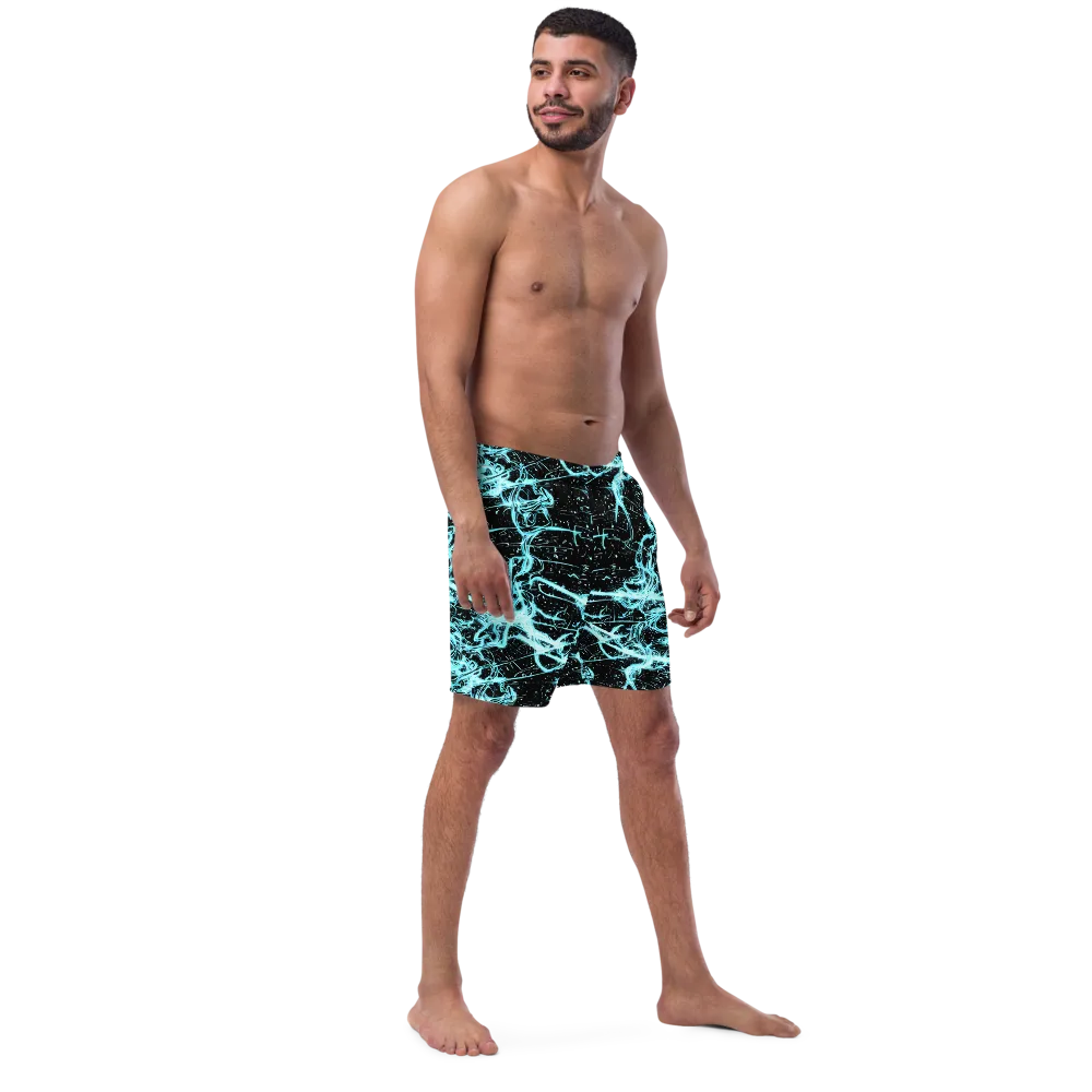 Snyder Swirls on Swim Trunks — Right Front