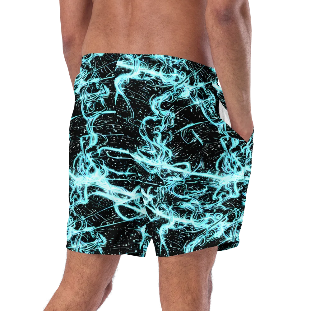 Snyder Swirls on Swim Trunks — Right Back
