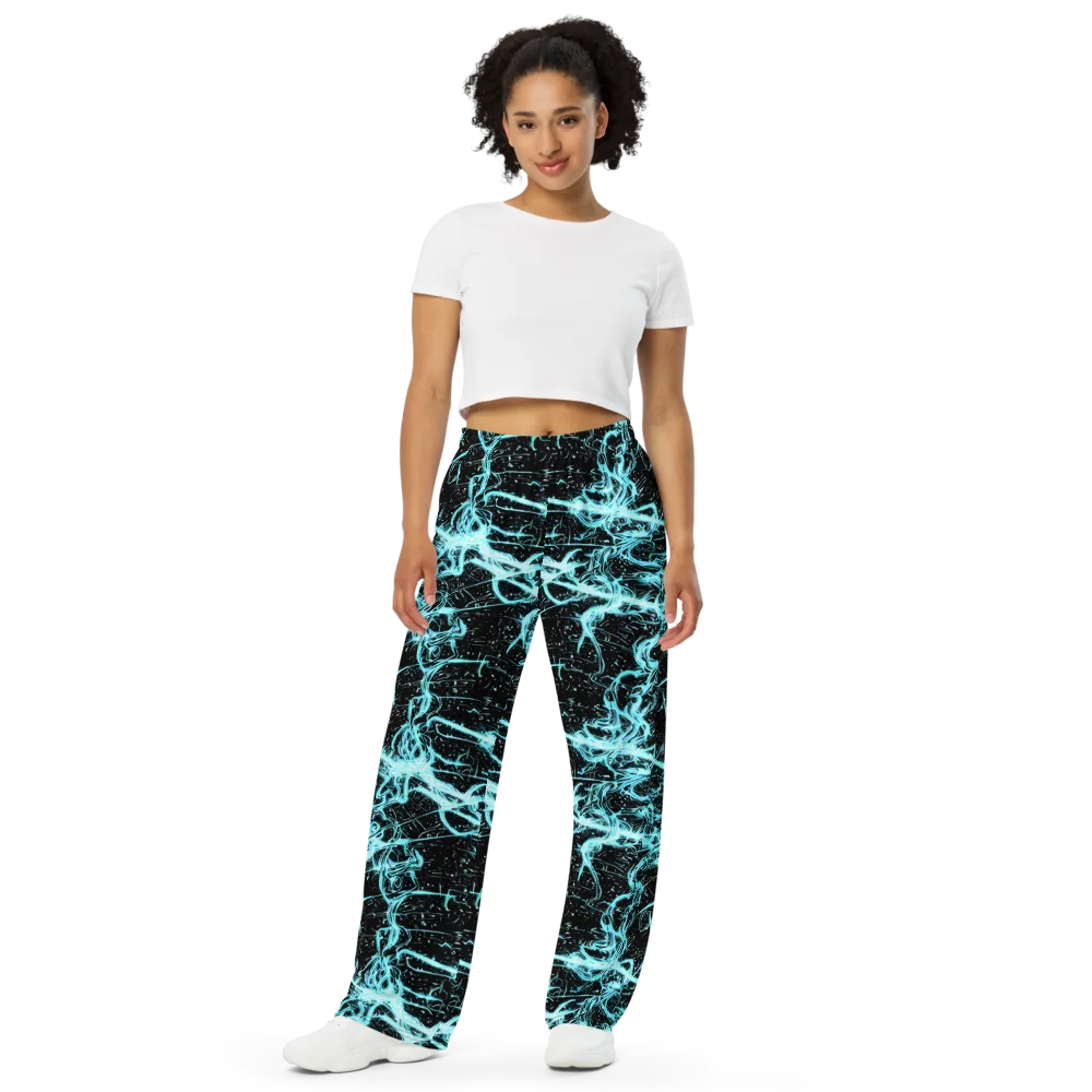 Snyder Swirls on Wide-Leg Pants — Front