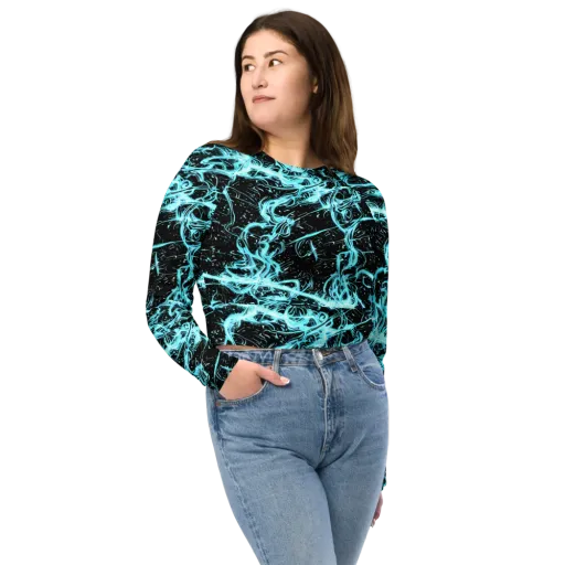 Snyder Swirls on a Long Sleeve Crop Top