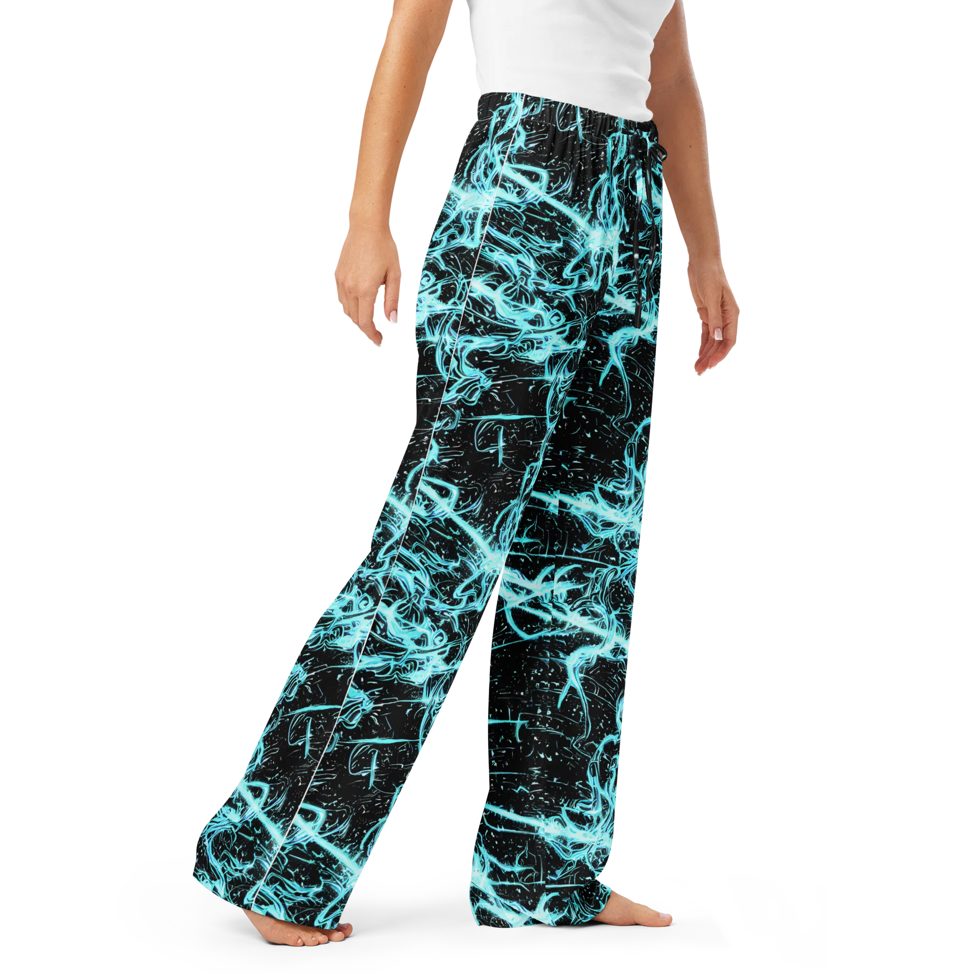 Snyder Swirls on Women's Pajama Pants — Right Front