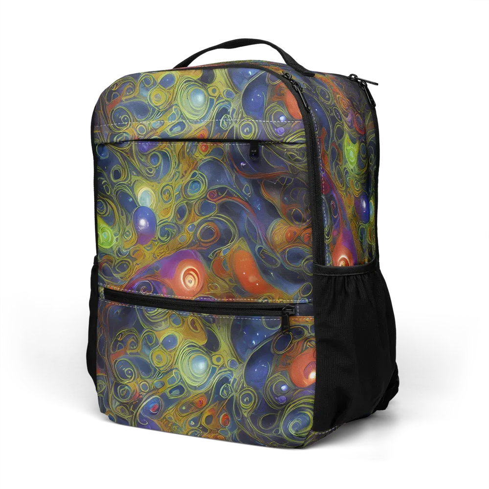 Nebula Marbling on Utility Backpack — Left Front