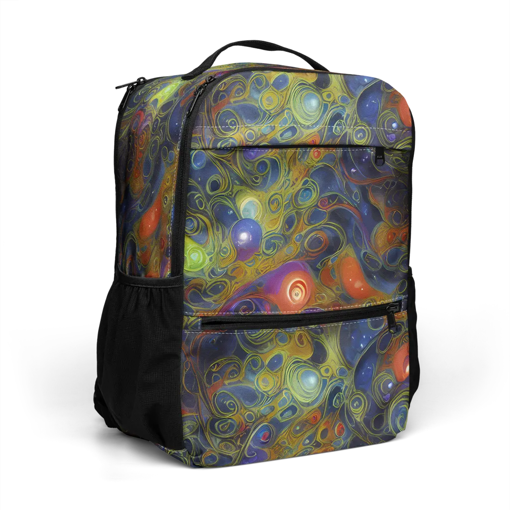 Nebula Marbling on Utility Backpack — Right Front