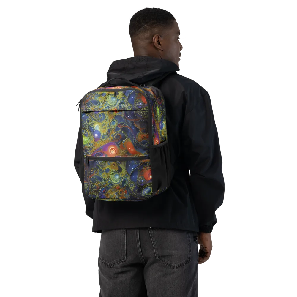 Nebula Marbling on Utility Backpack — Back