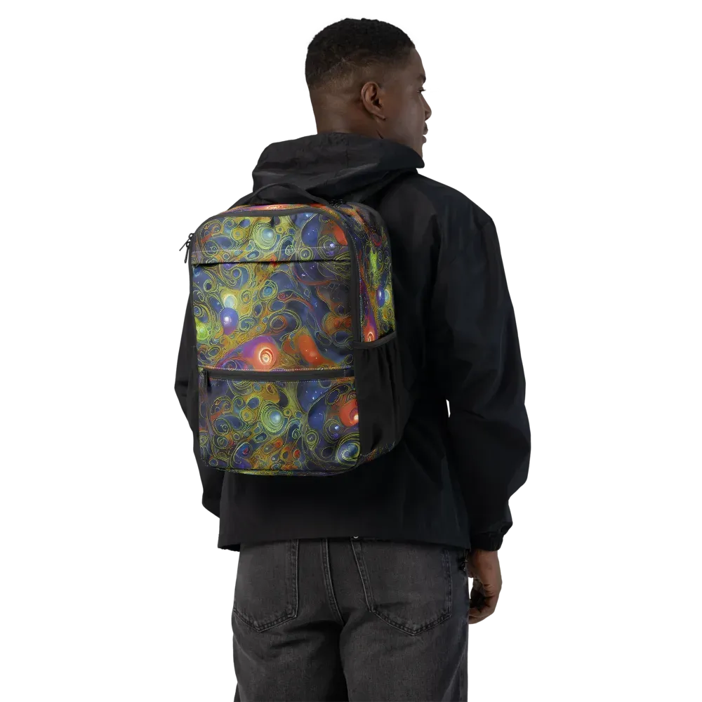 Nebula Marbling on Utility Backpack — Back