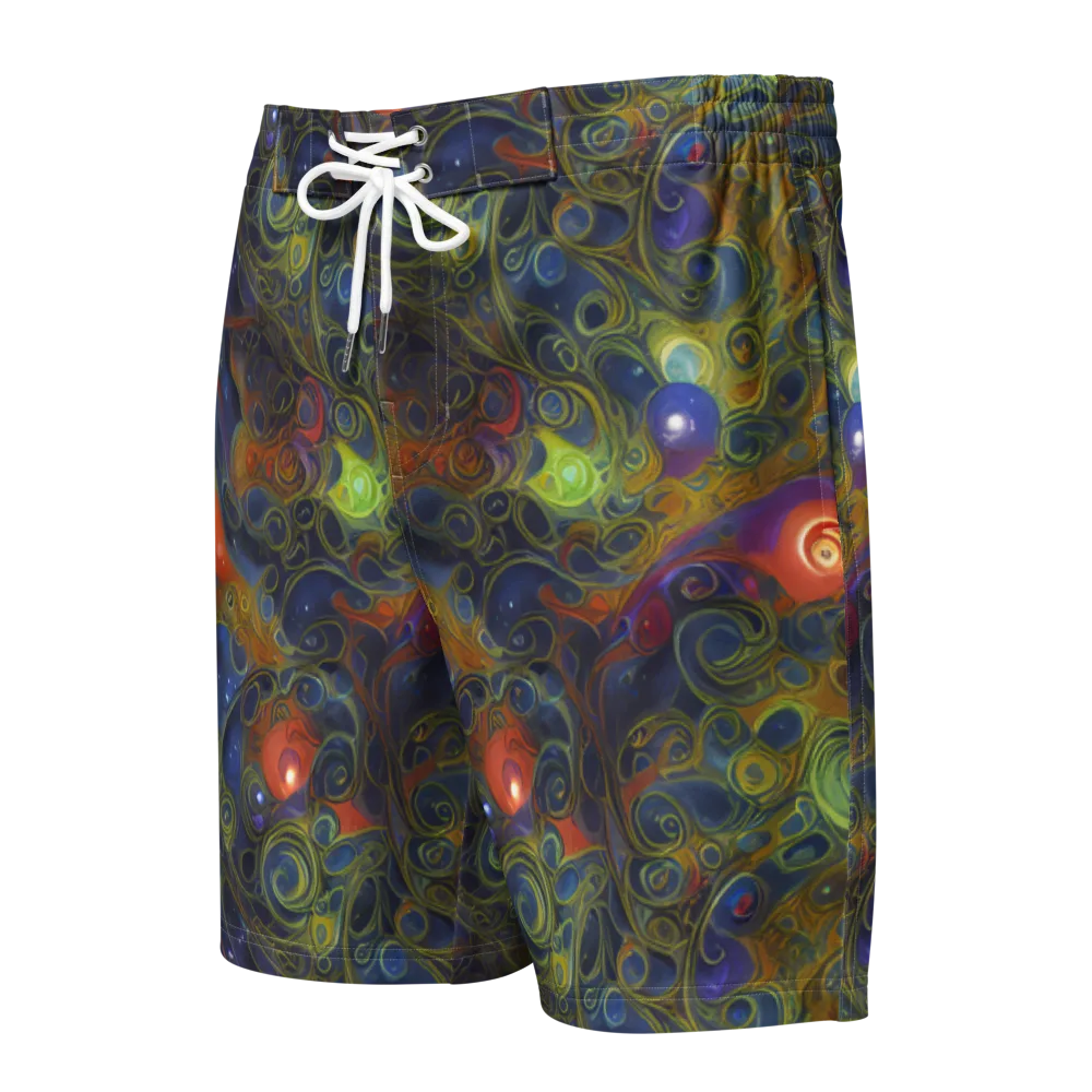 Nebula Marbling on Men's Board Shorts — Front
