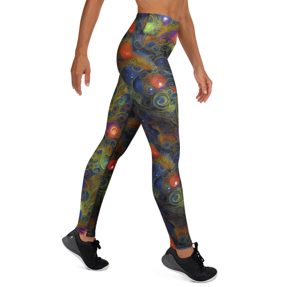 Nebula Marbling on Yoga Leggings — Right