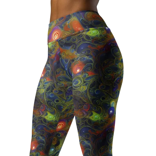 Nebula Marbling on a Yoga Leggings