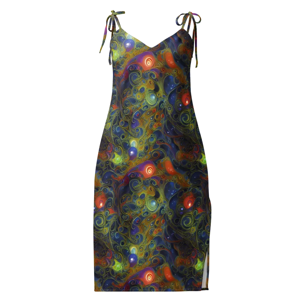 Nebula Marbling on Slip Dress — Front