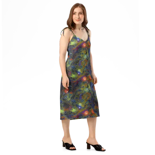 Nebula Marbling on a Slip Dress