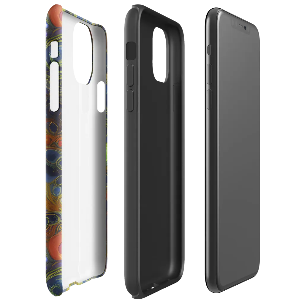 Nebula Marbling on Tough Case for iPhone® — Right
