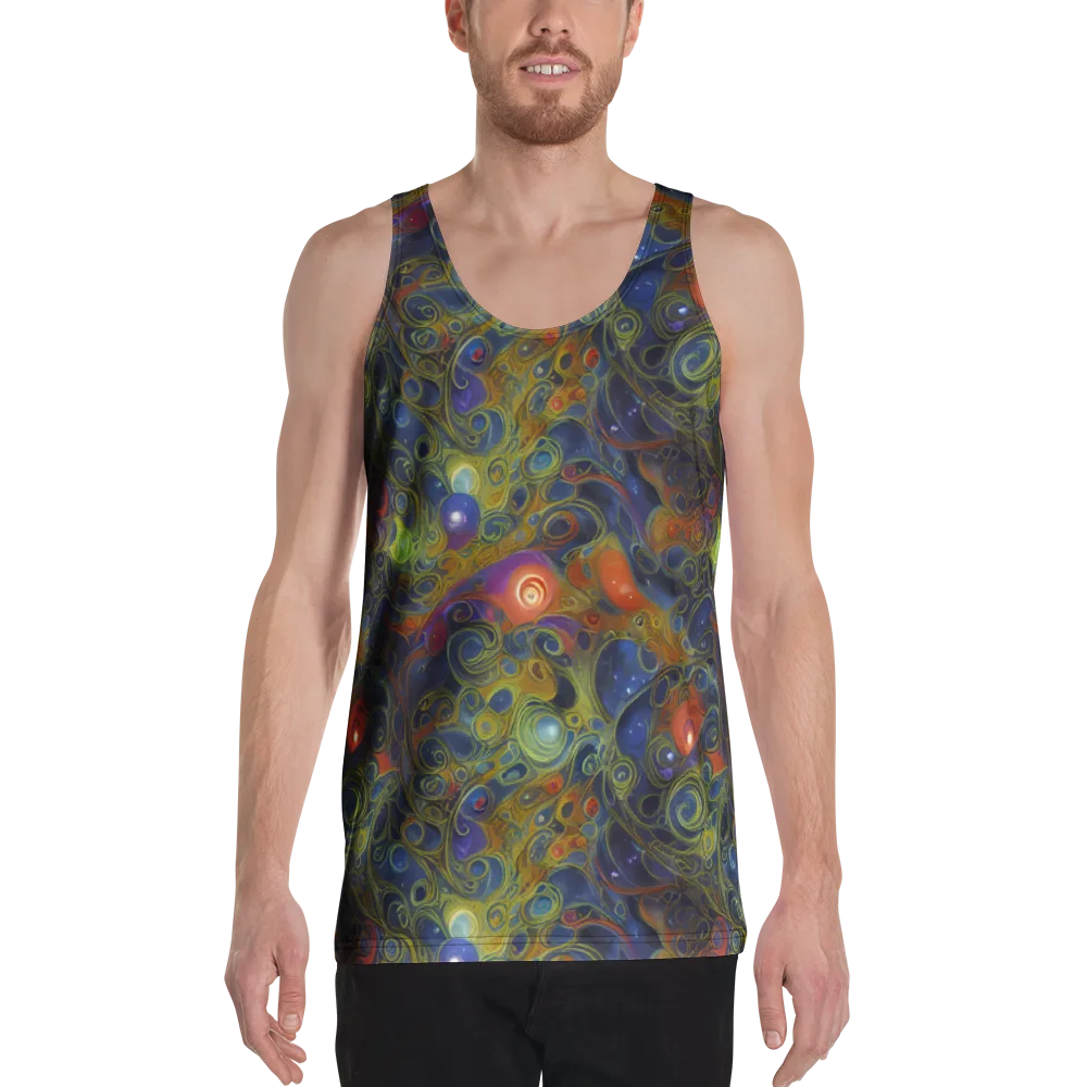 Nebula Marbling on Men's Tank Top — Front