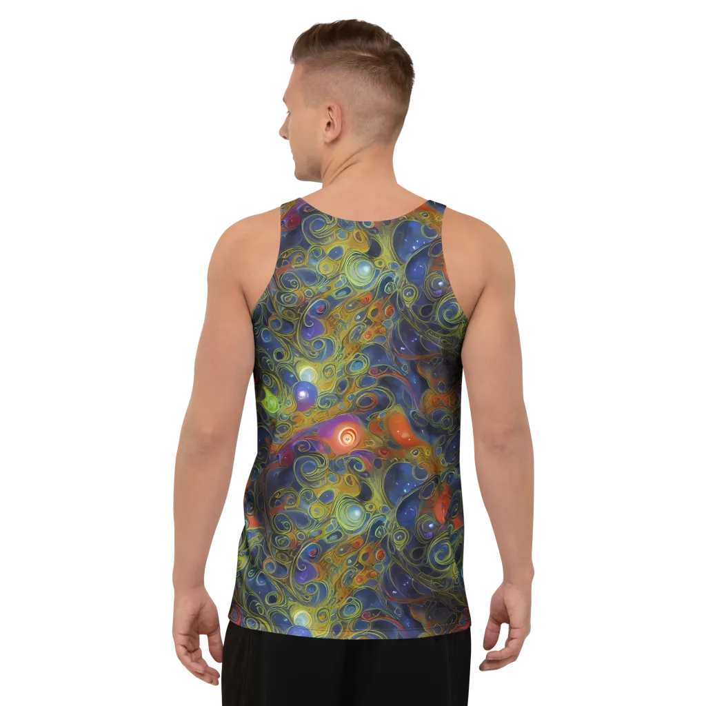 Nebula Marbling on Men's Tank Top — Back