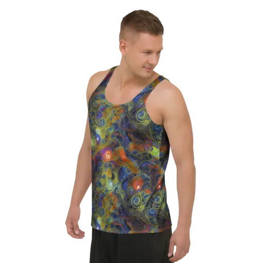 Nebula Marbling on a Men's Tank Top