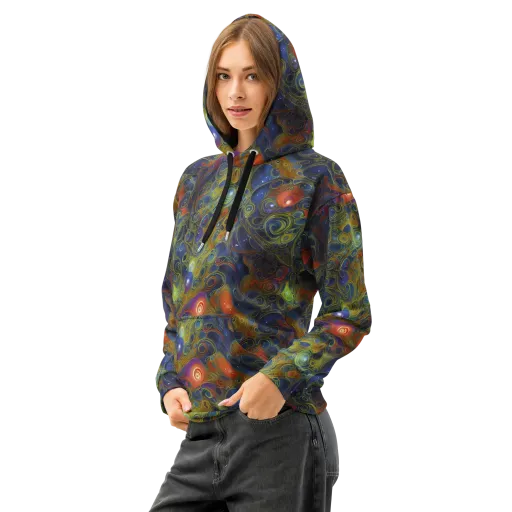Nebula Marbling on a Cotton Hoodie
