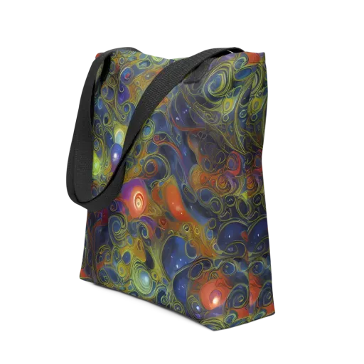 Nebula Marbling on a Tote Bag