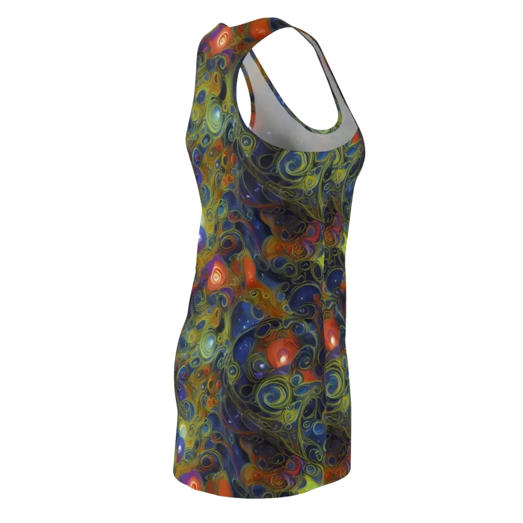 Nebula Marbling on Racerback Dress — Back Side