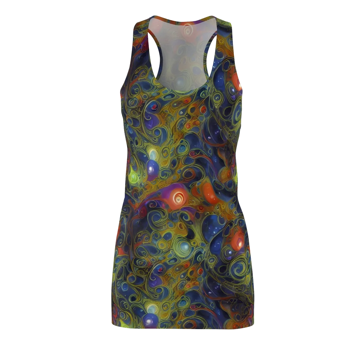 Nebula Marbling on Racerback Dress — Front