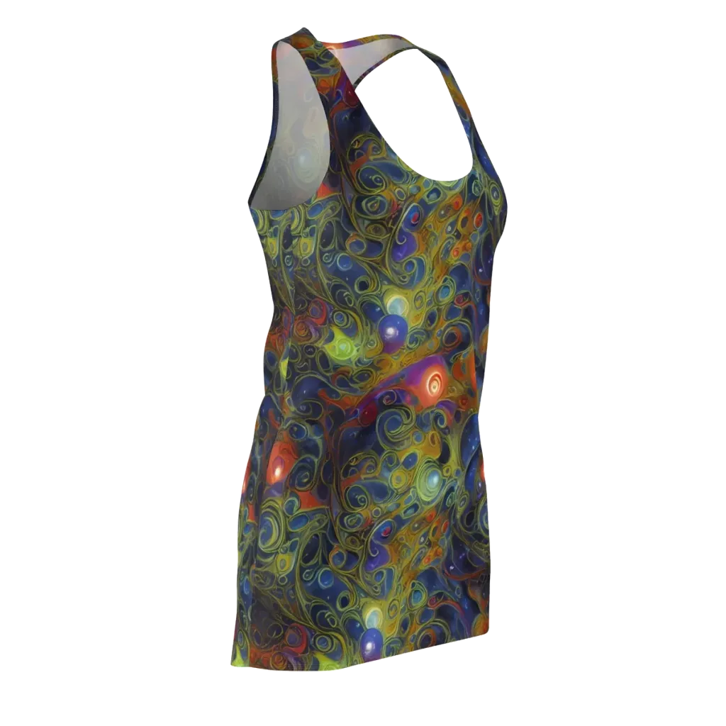 Nebula Marbling on Racerback Dress — Front Side