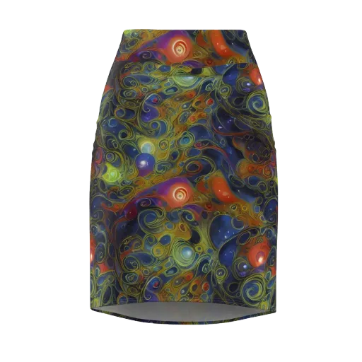 Nebula Marbling on a Pencil Skirt