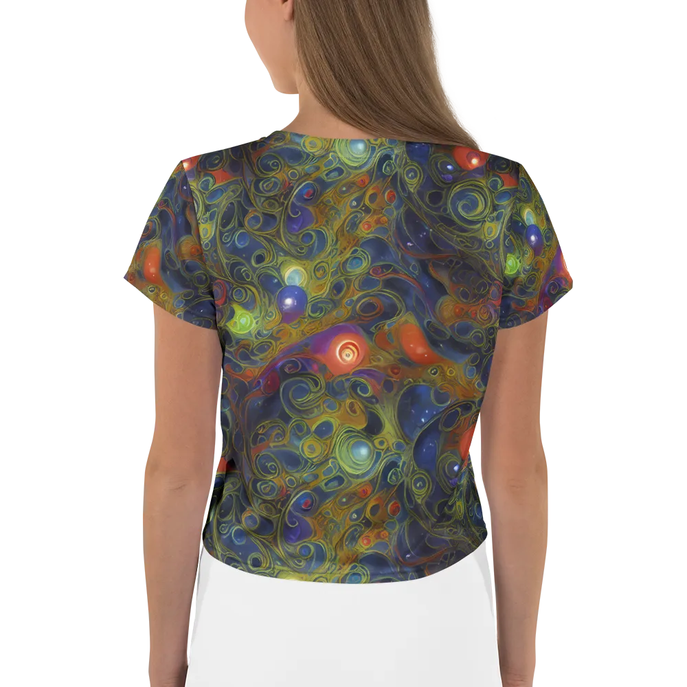 Nebula Marbling on Crop Tee — Back