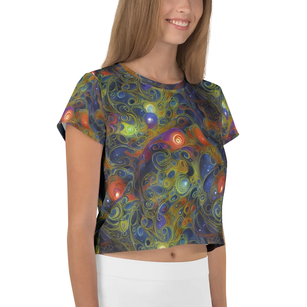 Nebula Marbling on Crop Tee — Right