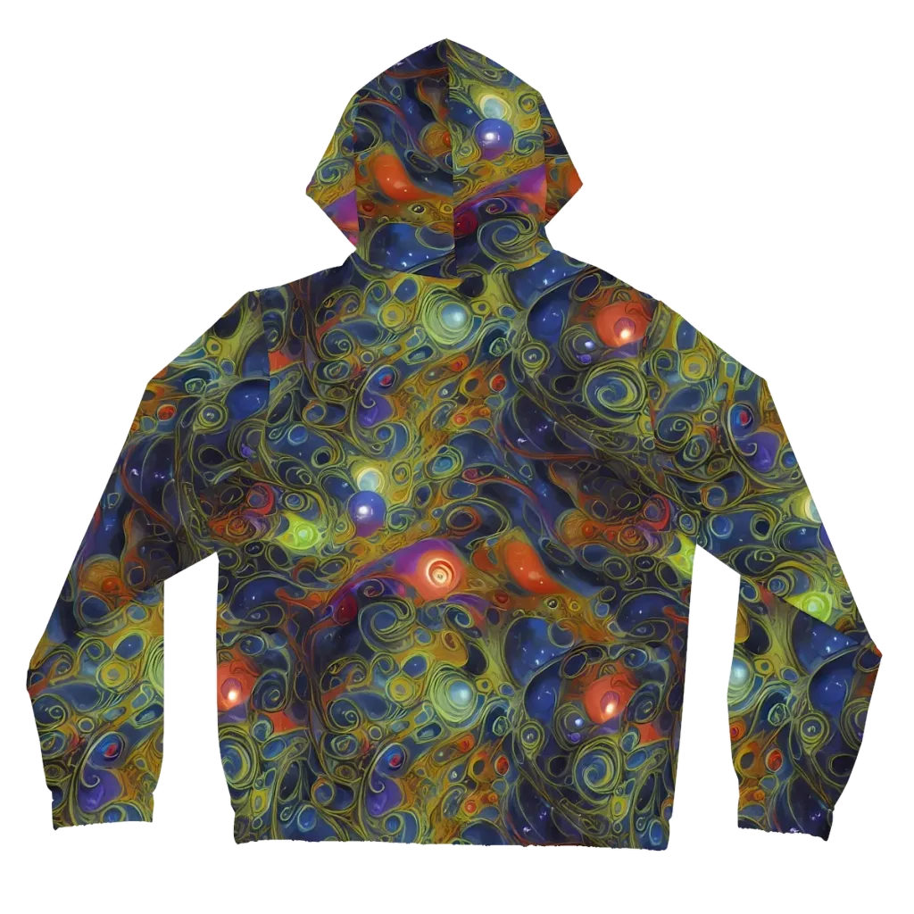 Nebula Marbling on Women's Full-Zip Hoodie — Back