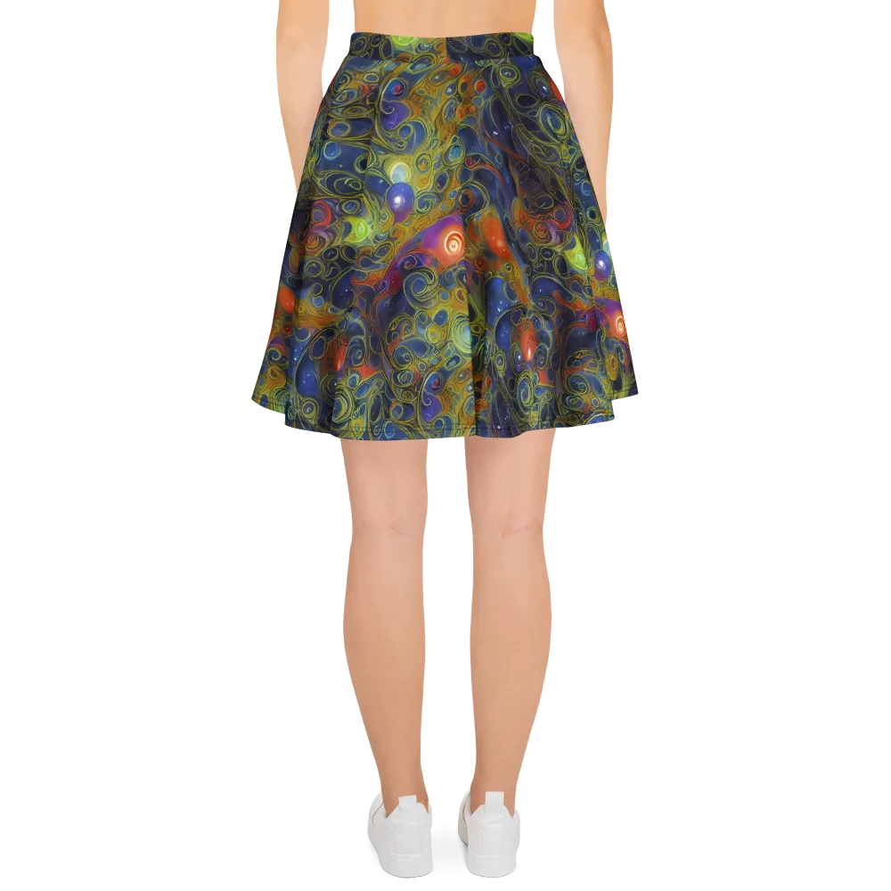 Nebula Marbling on Skater Skirt — Back