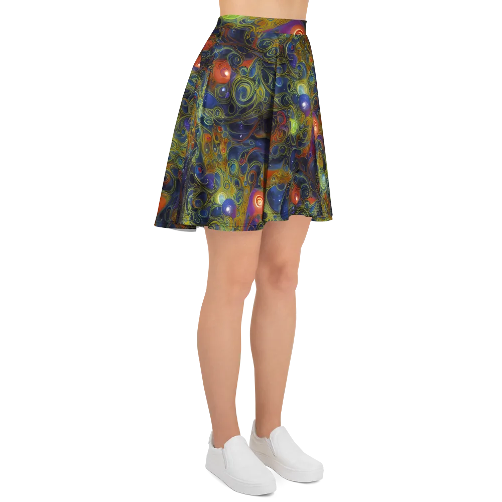 Nebula Marbling on Skater Skirt — Right
