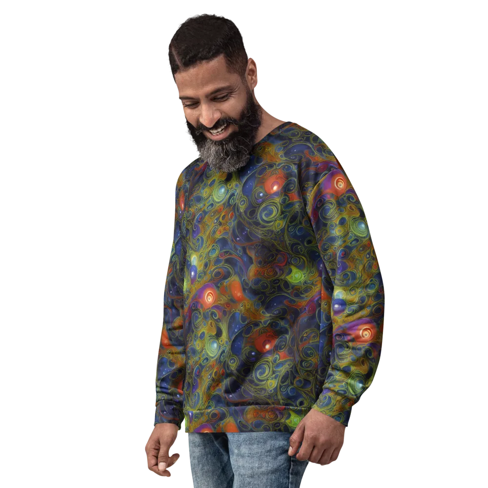 Nebula Marbling on Sweatshirt — Left Front