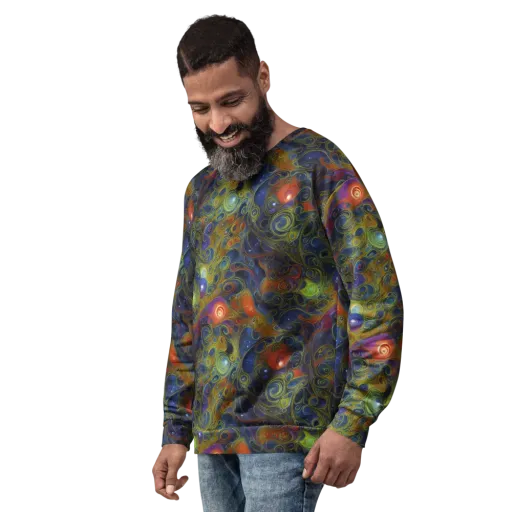 Nebula Marbling on a Sweatshirt