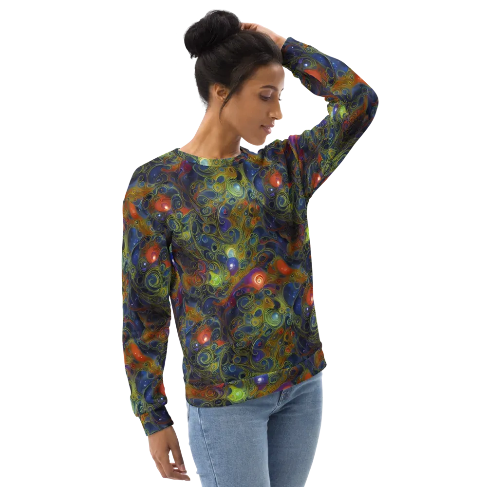 Nebula Marbling on Sweatshirt — Right Front