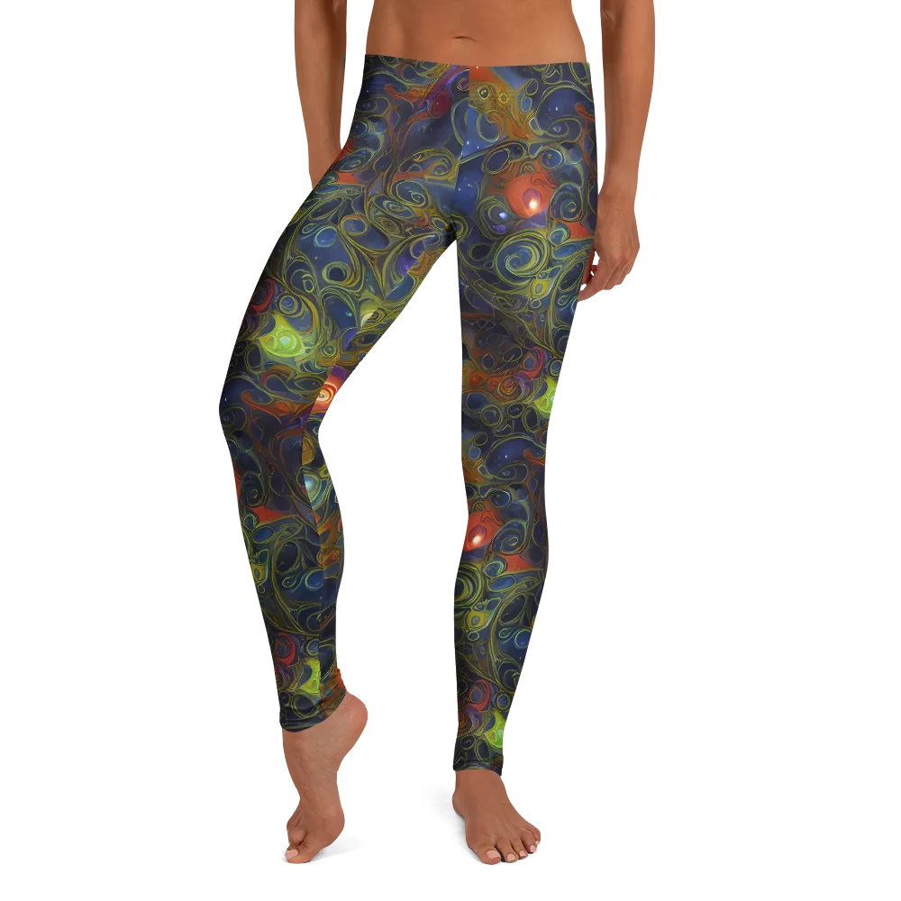 Nebula Marbling on Leggings — Front