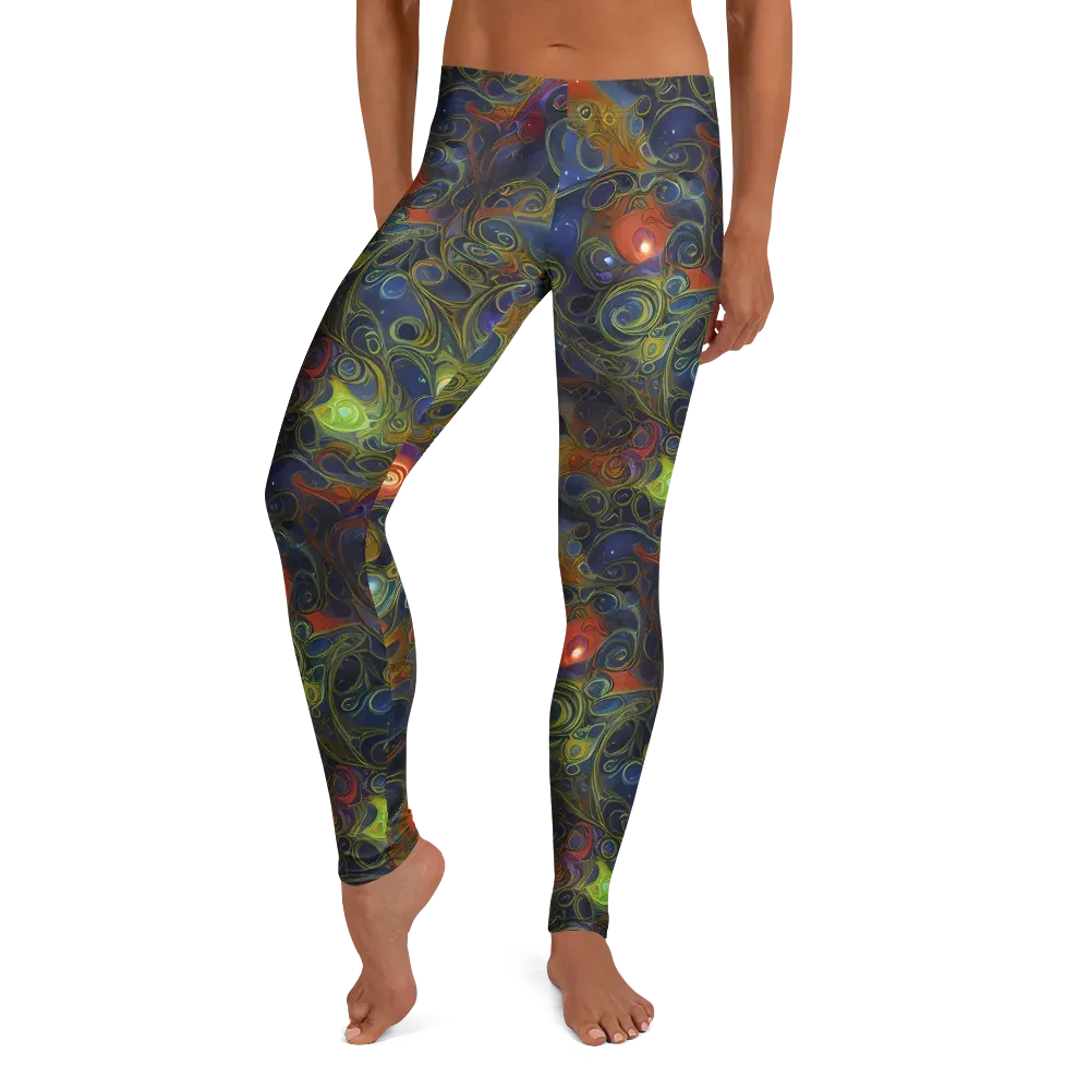 Nebula Marbling on Leggings — Front