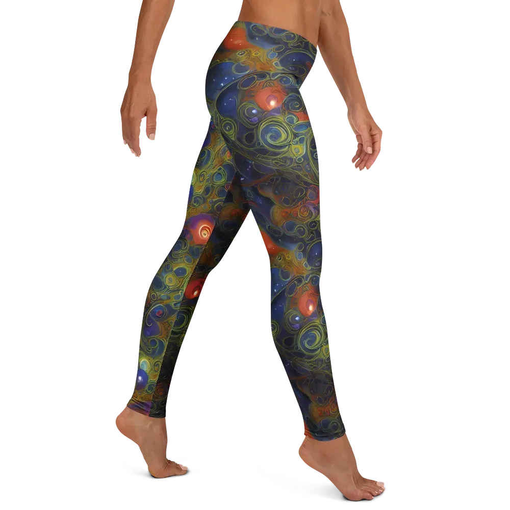 Nebula Marbling on Leggings — Right