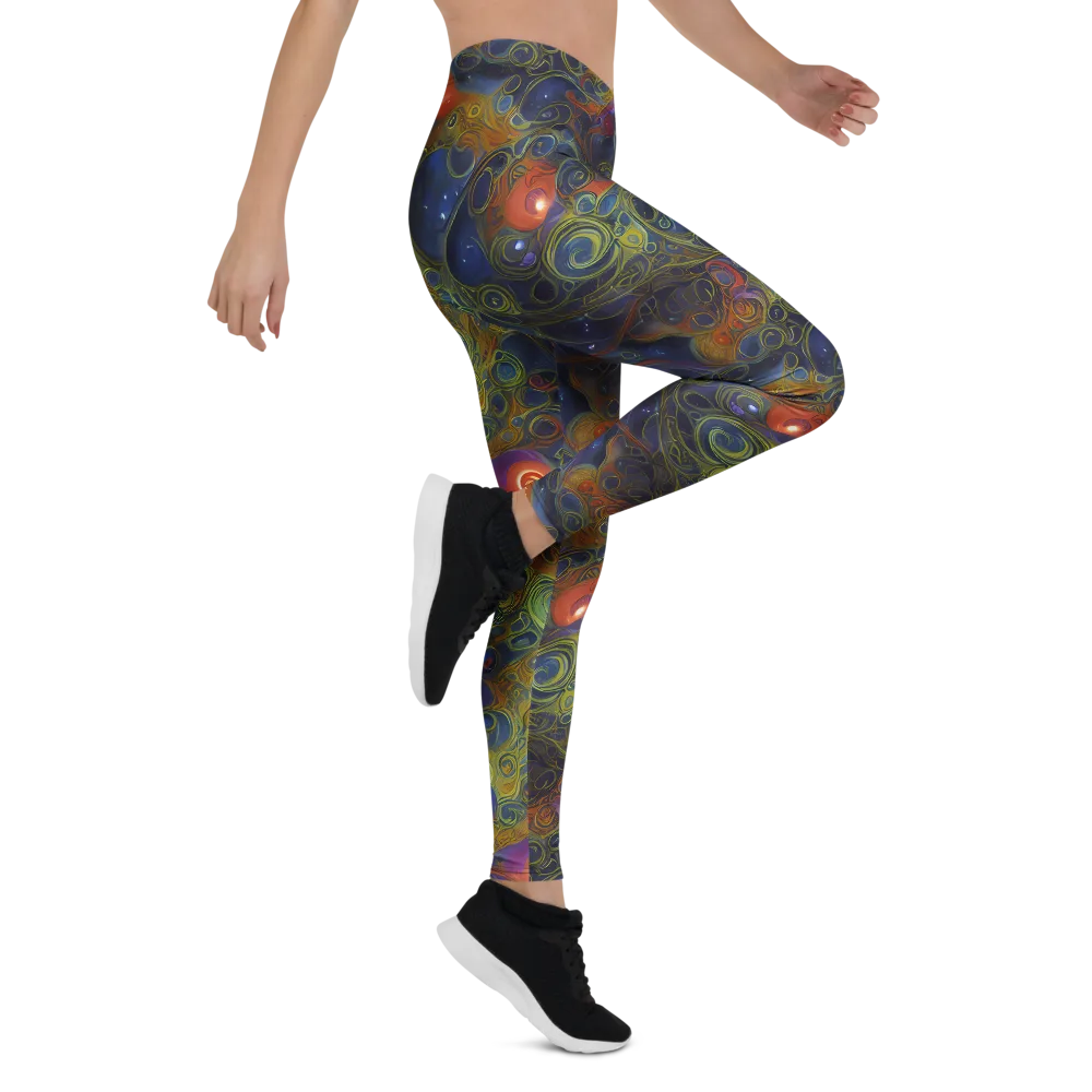 Nebula Marbling on Leggings — Right