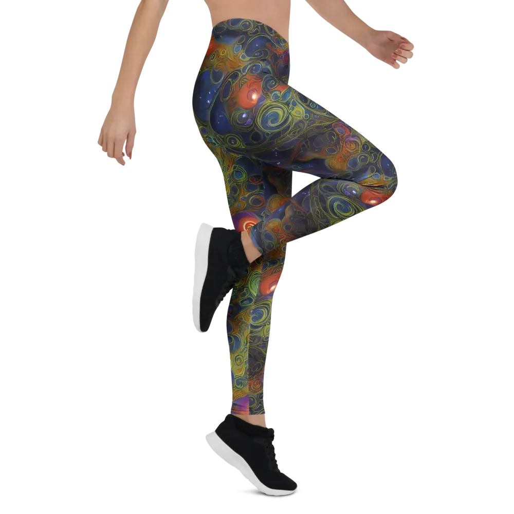 Nebula Marbling on Leggings — Right