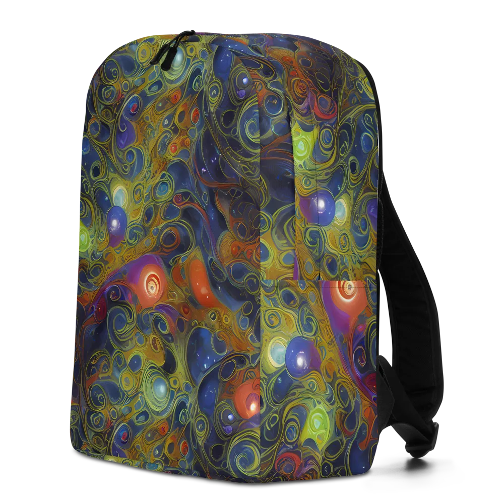 Nebula Marbling on Minimalist Backpack — Left