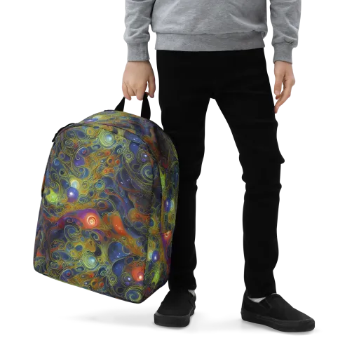 Nebula Marbling on a Minimalist Backpack