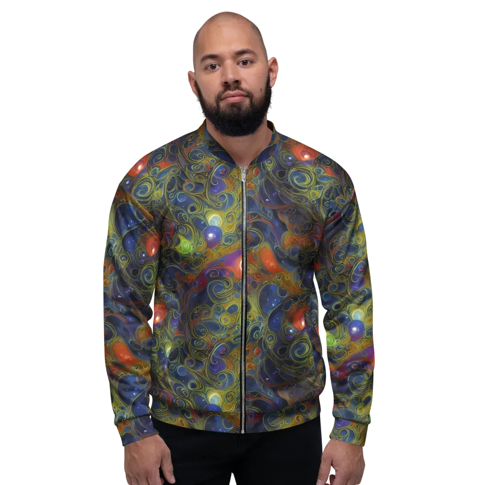 Nebula Marbling on Bomber Jacket — Front